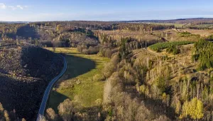 Aerial photos of the Selke Valley in autumn