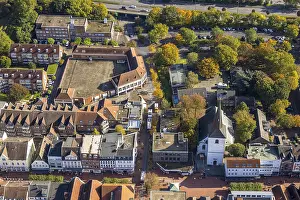 Aerial view, Adler Werk, Protestant Church of St