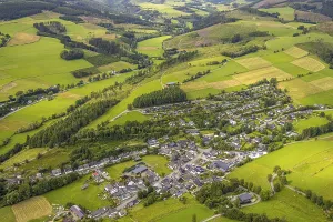 Aerial view, aerial view residential area Im Oberdorf