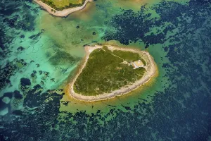Aerial view, Alcanada Lighthouse island