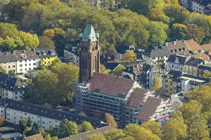 Aerial view, Antonius Quartier Bochum residential project in the former St