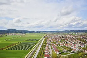 Aerial view of the area around Neumarkt in der Oberpfalz