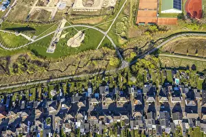 Aerial view, Auenpark and Selmer Bach with green area