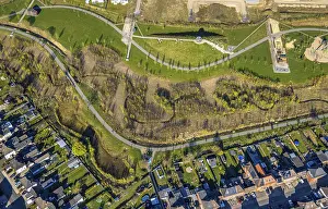 Aerial view, Auenpark and Selmer Bach with green area