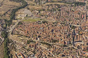 Aerial view of Avila, Middle Ages