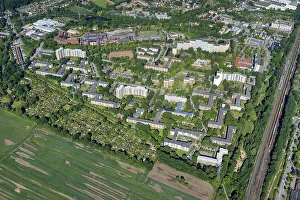 Aerial view of Bergedorf West, housing estate