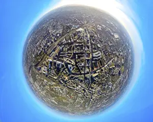 Aerial view, Bochum city centre