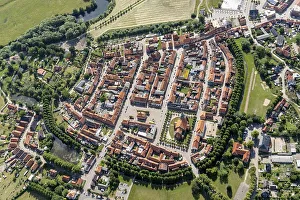 Aerial view of Boizenburg/Elbe