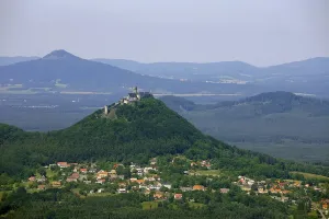 Aerial view, castle and castle hill
