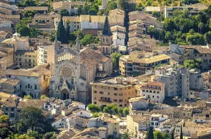 Aerial view, Catholic Church of St Bartholomew