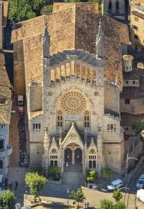 Aerial view, Catholic Church of St Bartholomew