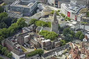Aerial view, catholic provost church St