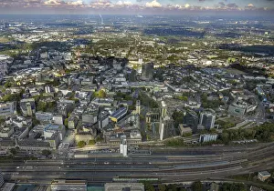 Aerial view, Central station and city centre