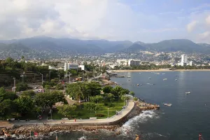 Aerial view of city, Acapulco, Mexico