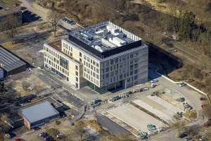 Aerial view, construction site