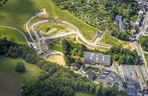 Aerial view, construction site and development of new residential area Fellershof an der FellerstraBe