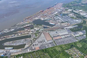 Aerial view of the Container Terminal Bremerhaven