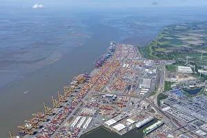 Aerial view of the Container Terminal Bremerhaven