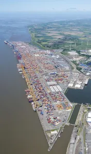 Aerial view of the Container Terminal Bremerhaven