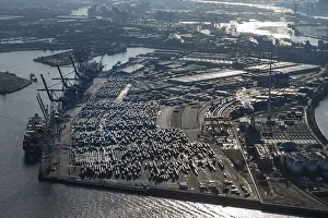 Aerial view of Container Terminal Tollerort