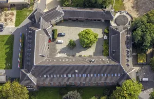 Aerial view, Dinslaken Castle and Palace