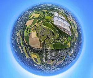 Aerial view, distribution centre IKEA Distribution Services in Ellinghausen