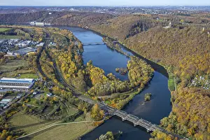 Aerial view, district with Bathey industrial estate