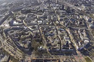 Aerial view, Dortmund city centre view