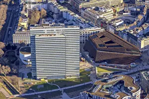 Aerial view, Dreischeibenhaus