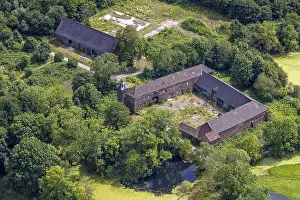 Category Historic EN Prints: Aerial view, Duisburg-South, House Bockum