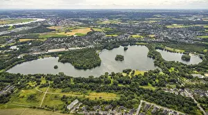 Category Historic EN Prints: Aerial view, Duisburg-West, Toeppersee