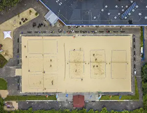 Aerial view, Duisburg-West, Toeppersee