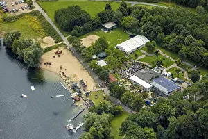 Aerial view, Duisburg-West, Toeppersee