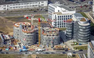 Aerial view, Dusseldorf airport