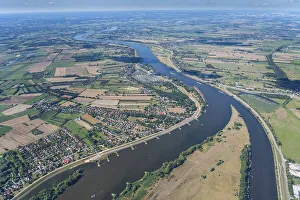 Aerial view of the Elbe near Geesthacht