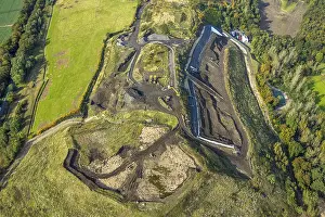 Aerial view, Eyller-Berg landfill waste disposal