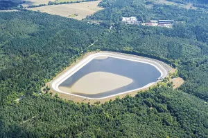 Aerial view of Geesthacht pumped storage basin