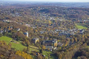 Aerial view, Gemeinschaftskrankenhaus Herdecke gGmbH with view of Heredcke
