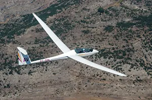 Aerial view of a glider, Nimbus 4 DM in Spain