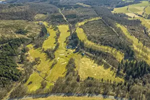 Aerial view, golf course Dornscheid