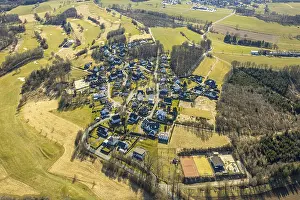 Aerial view, golf course Dornscheid