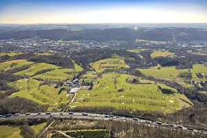 Aerial view, Golf course Gut Berge
