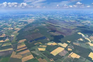 Aerial view of the Great Moor near Uchte