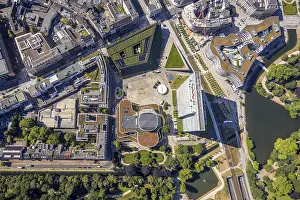 Aerial view, Gustaf-Grundgens-Platz