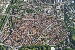 Aerial view of the Hanseatic City of Lueneburg