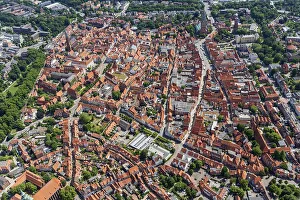 Aerial view of the Hanseatic city of Lueneburg
