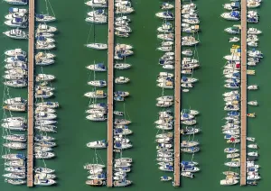 Aerial view, harbour of Alcudia