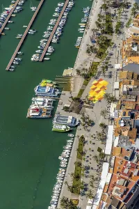 Aerial view, harbour of Alcudia