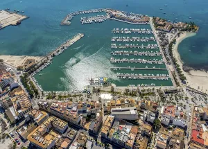 Aerial view, harbour of Alcudia