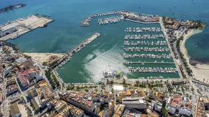 Aerial view, harbour of Alcudia